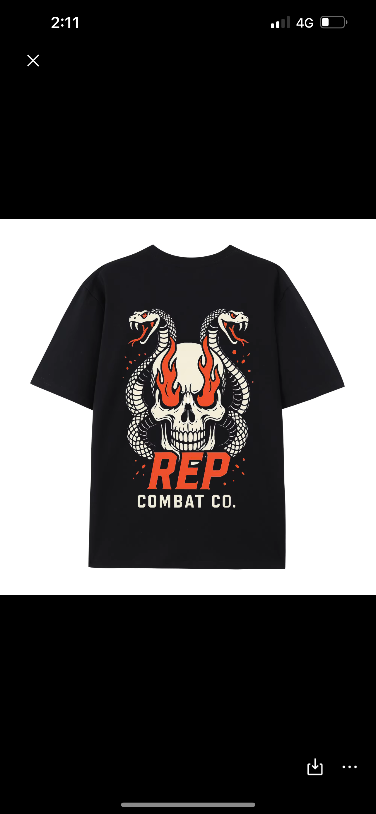 REP Combat Co. – Flame Skull Tee
